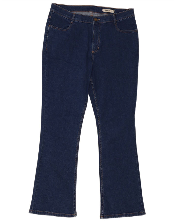 Marks & Spencer Jean bootcut slim régulier pour femme UK 14 Large W34 L30 Bleu