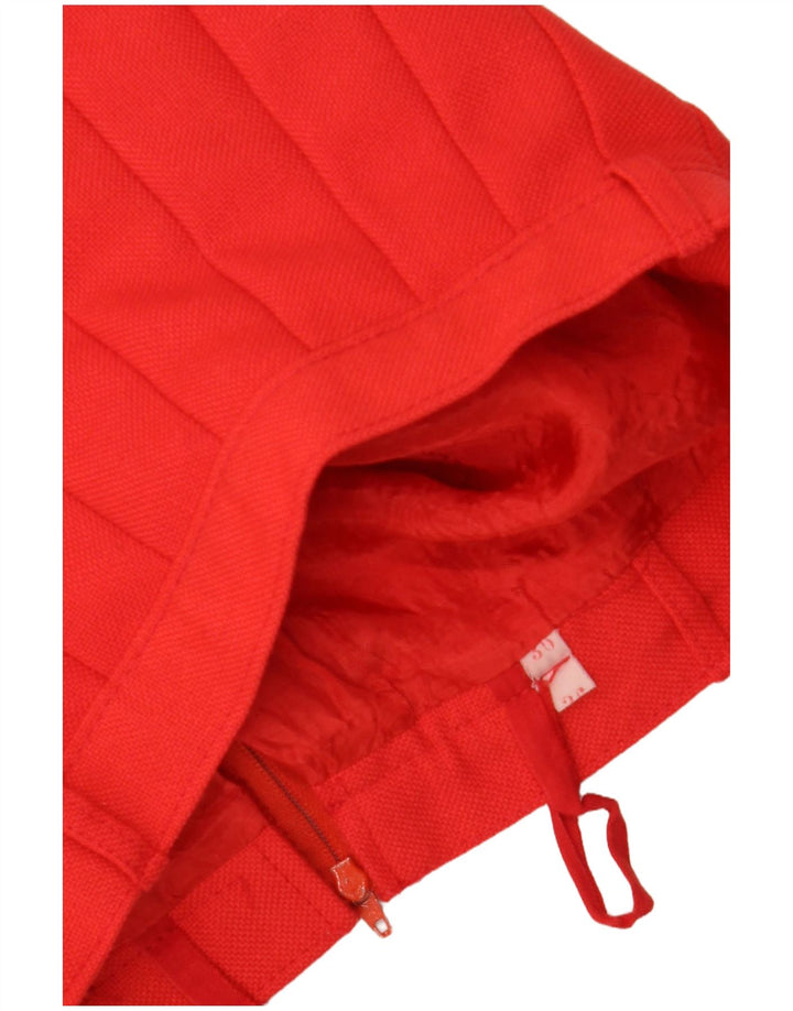 VINTAGE Jupe Plissée Couteau Femme IT 36 XS W24 Rouge