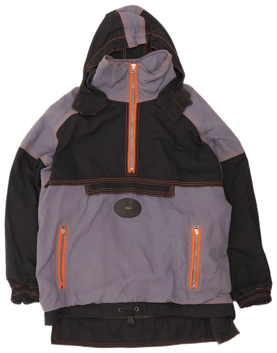 Ellesse Veste de ski à capuche pour homme UK 42 XL Gris Colorblock Polyamide