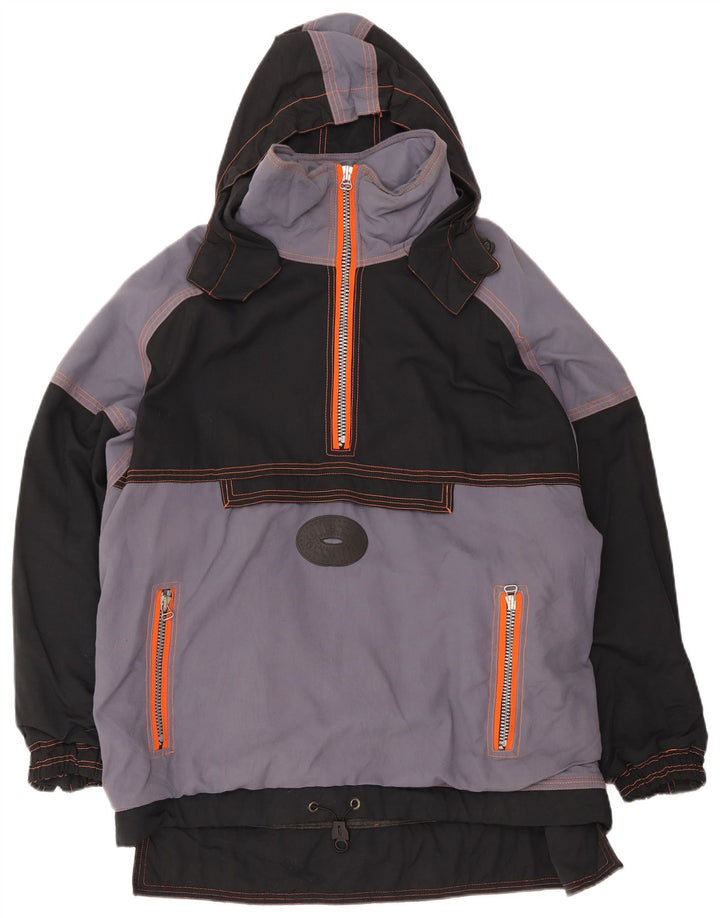 Ellesse Veste de ski à capuche pour homme UK 42 XL Gris Colorblock Polyamide