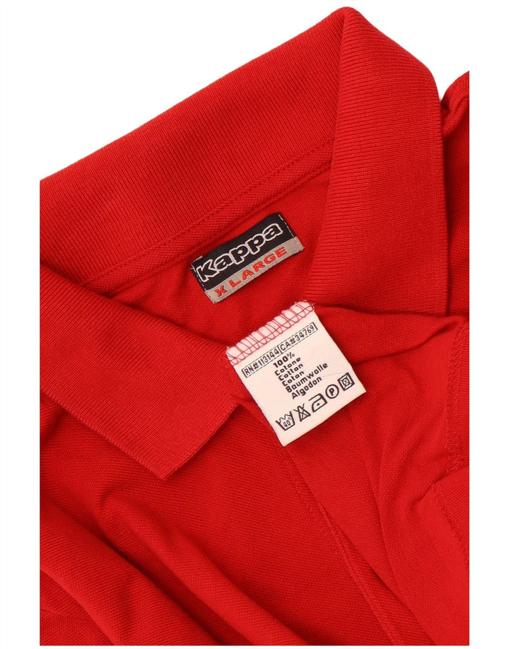 Kappa Polo Homme XL Rouge Coton