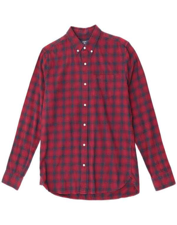 Superdry Chemise en flanelle pour homme en coton à carreaux bordeaux moyen