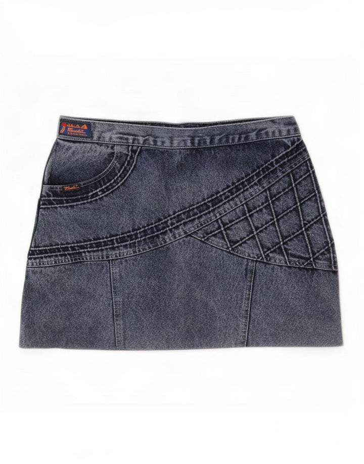 vintage Femme Mini Jupe En Jean IT 44 Moyen W30 Coton Bleu