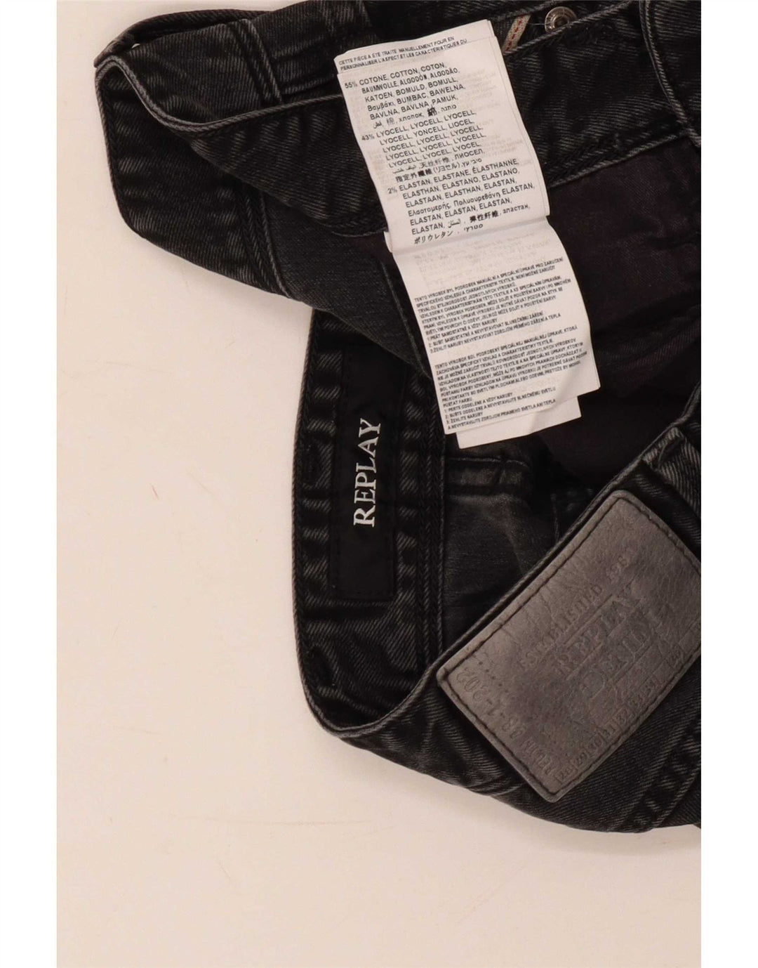Replay Jean Slim Homme W32 L27 Noir Coton