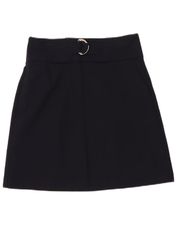 Marks & Spencer Mini jupe femme UK 8 Small W28 bleu marine coton