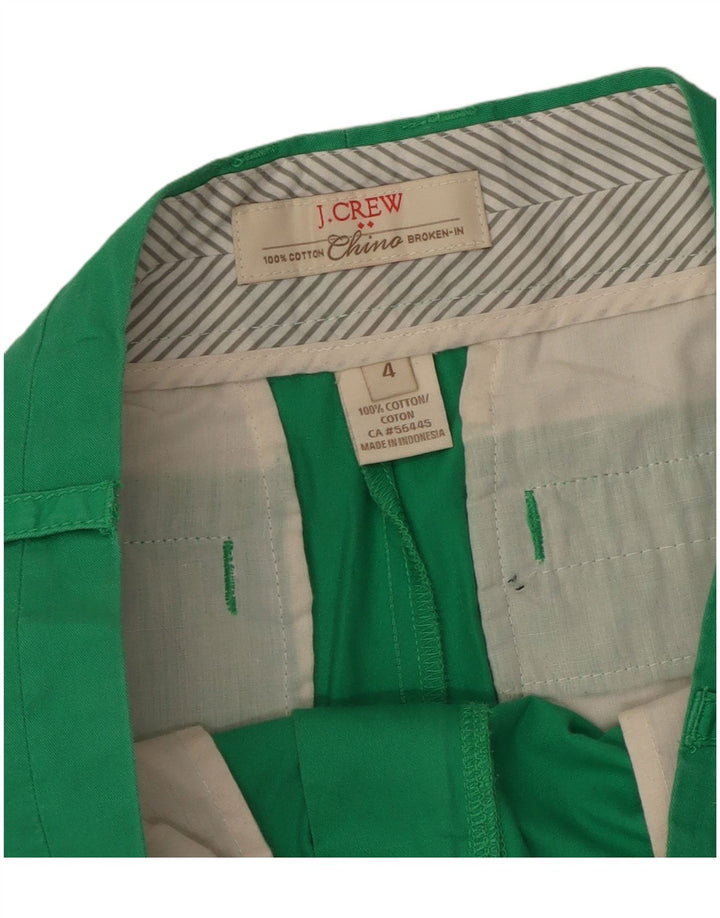 J. Crew Short Chino Femme US 4 Small W32 Coton Vert