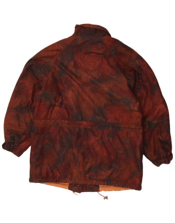 Veste coupe-vent femme vintage UK 18 XL Marron Floral Polyester