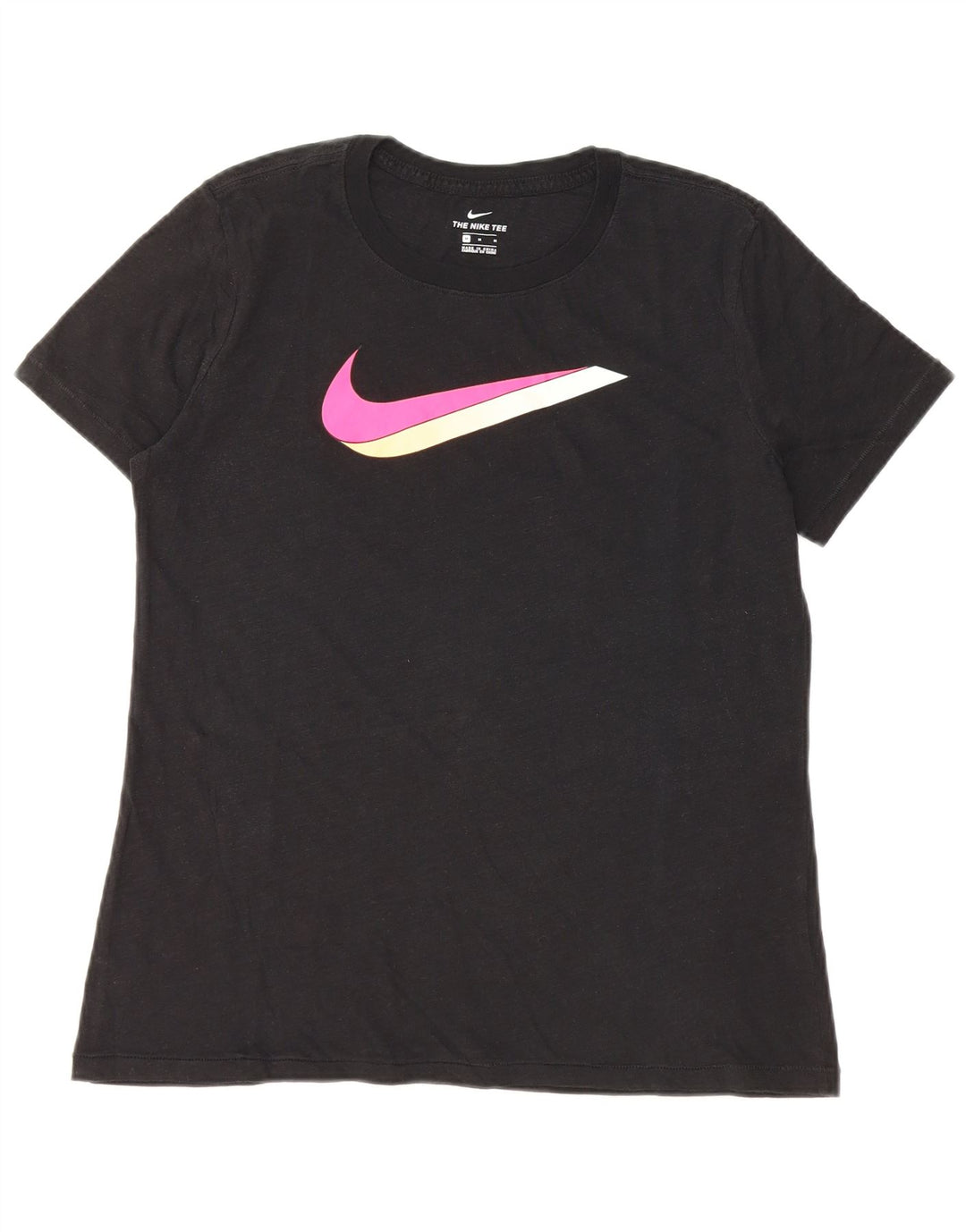 Nike T-shirt graphique pour femme UK 14 Noir moyen