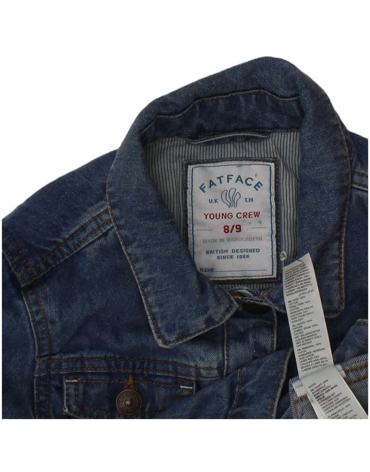Veste en Jean Fille Fat Face 8-9 Ans Bleu Coton