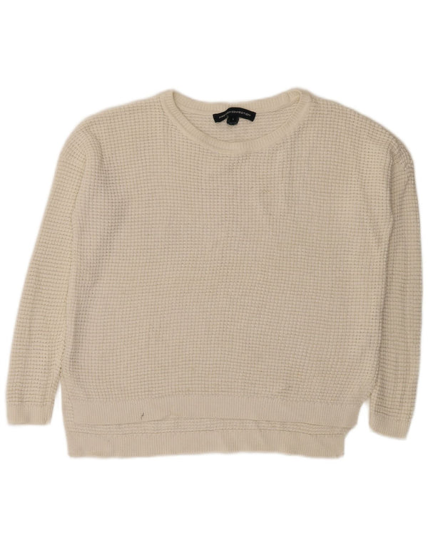 French Connection Pull col bateau pour femme UK 10 Small Blanc