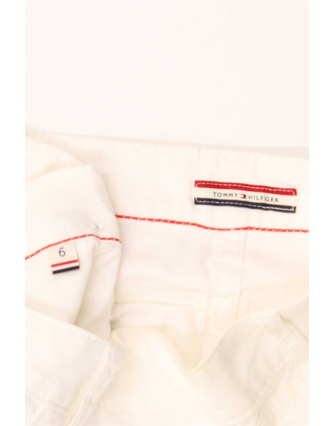 Tommy Hilfiger Short Chino Femme US 6 Medium W32 Coton Blanc