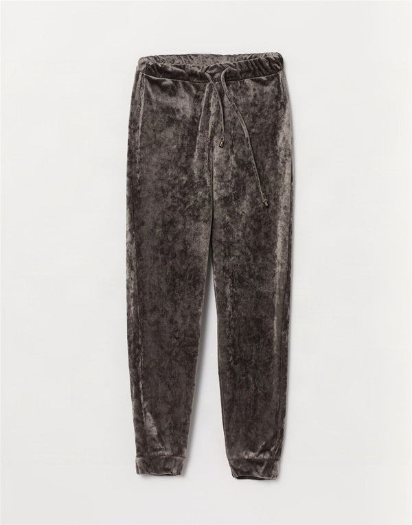 Marks & Spencer Pantalon de survêtement en velours pour femme UK 8 Small Gris