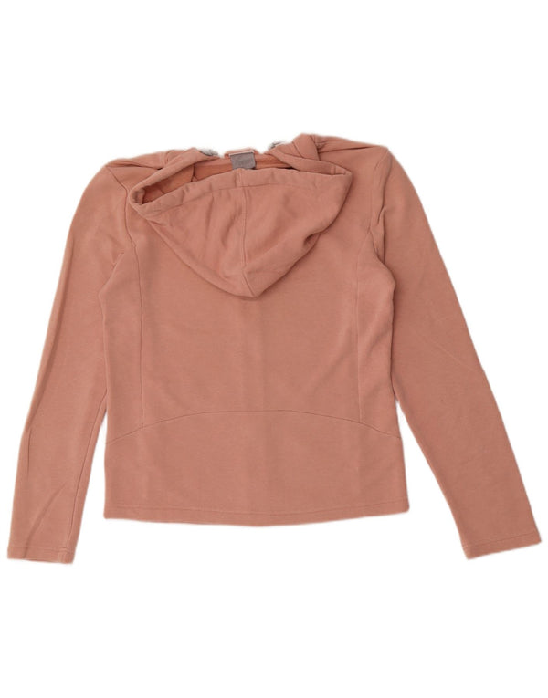 Puma Pull à capuche zippé pour femme UK 12 Coton rose moyen
