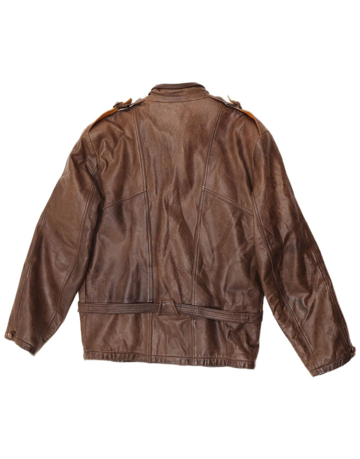 Veste En Cuir Militaire Femme Jean Gabriel IT 48 XL Marron