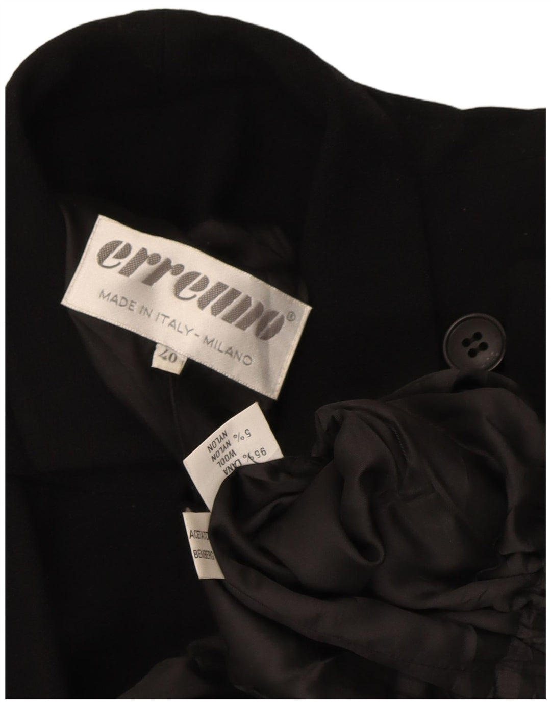 Erreuno Veste Blazer Femme EU 40 Laine Noir Moyen