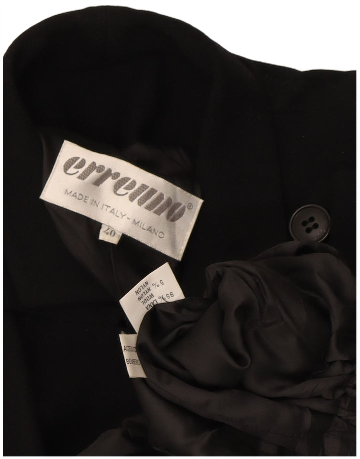 Erreuno Veste Blazer Femme EU 40 Laine Noir Moyen