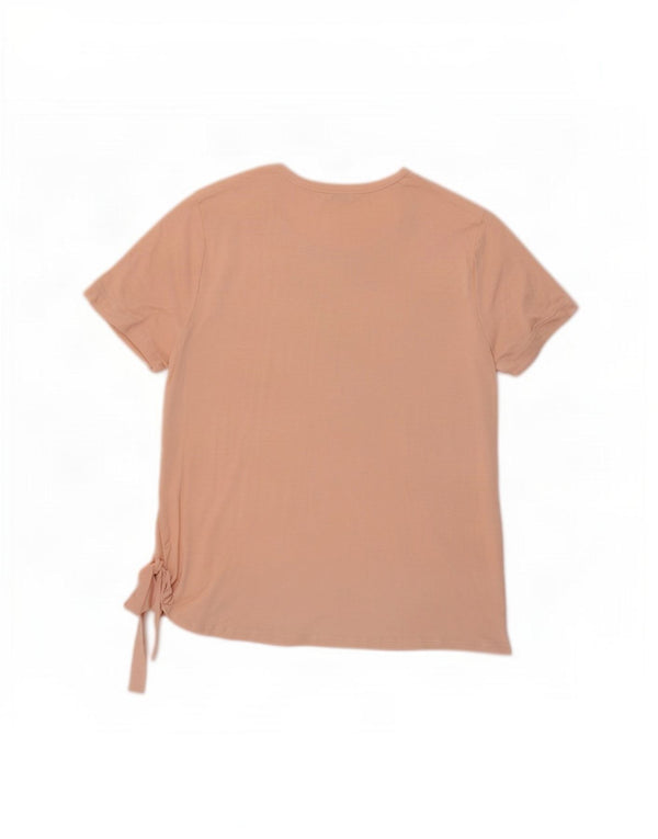 Benetton T-Shirt Femme Top UK 16 Large Rose