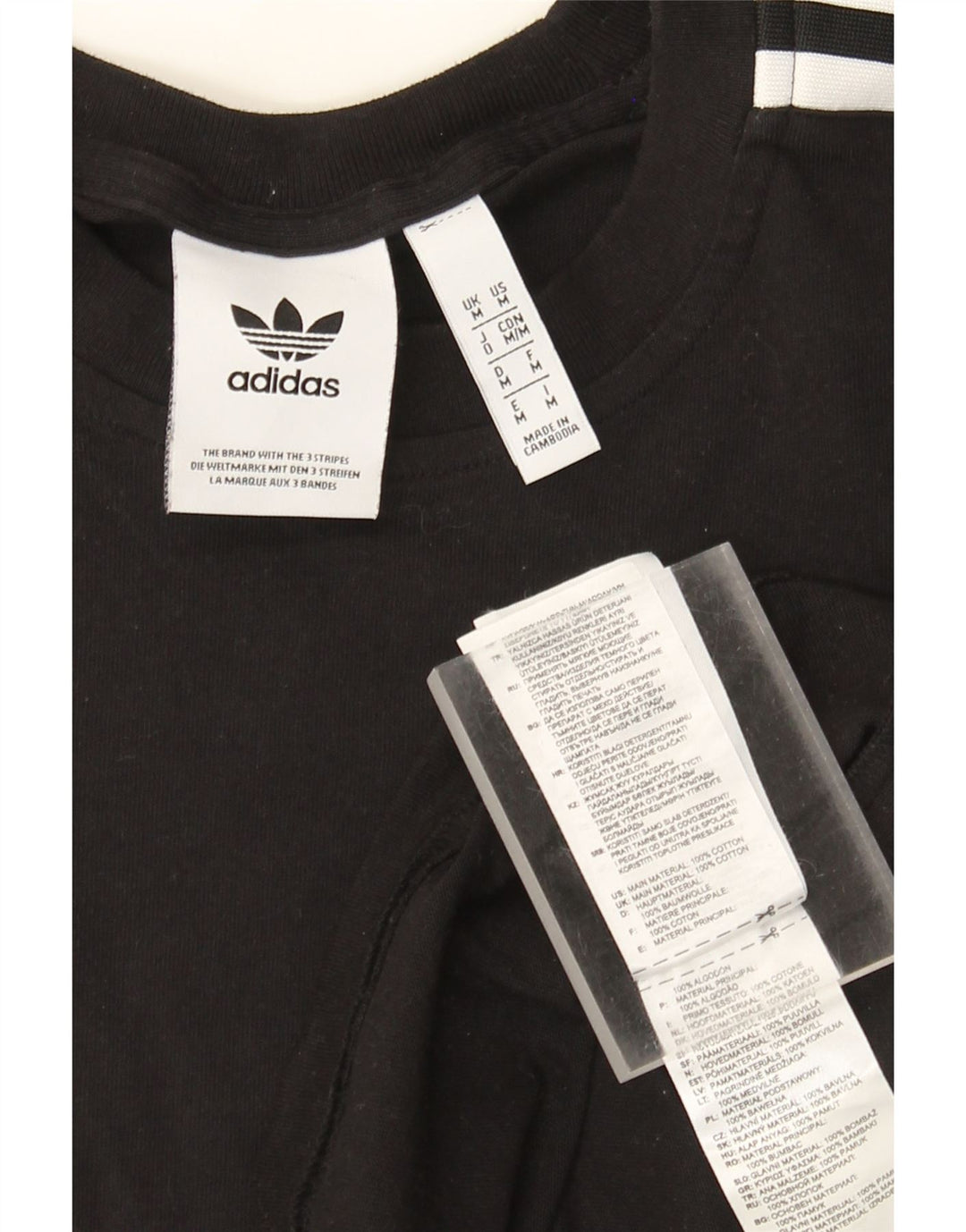 Adidas T-Shirt Homme Haut Noir Moyen Coton