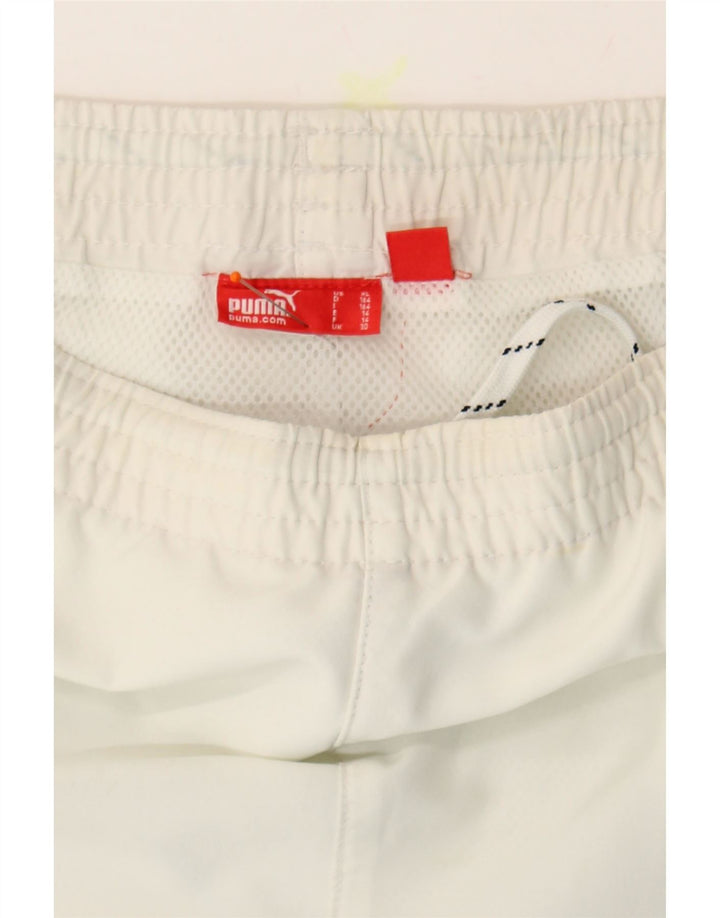 PUMA Boys Sport Shorts 13-14 Years  White Vintage Puma and Second-Hand Puma from Messina Hembry 