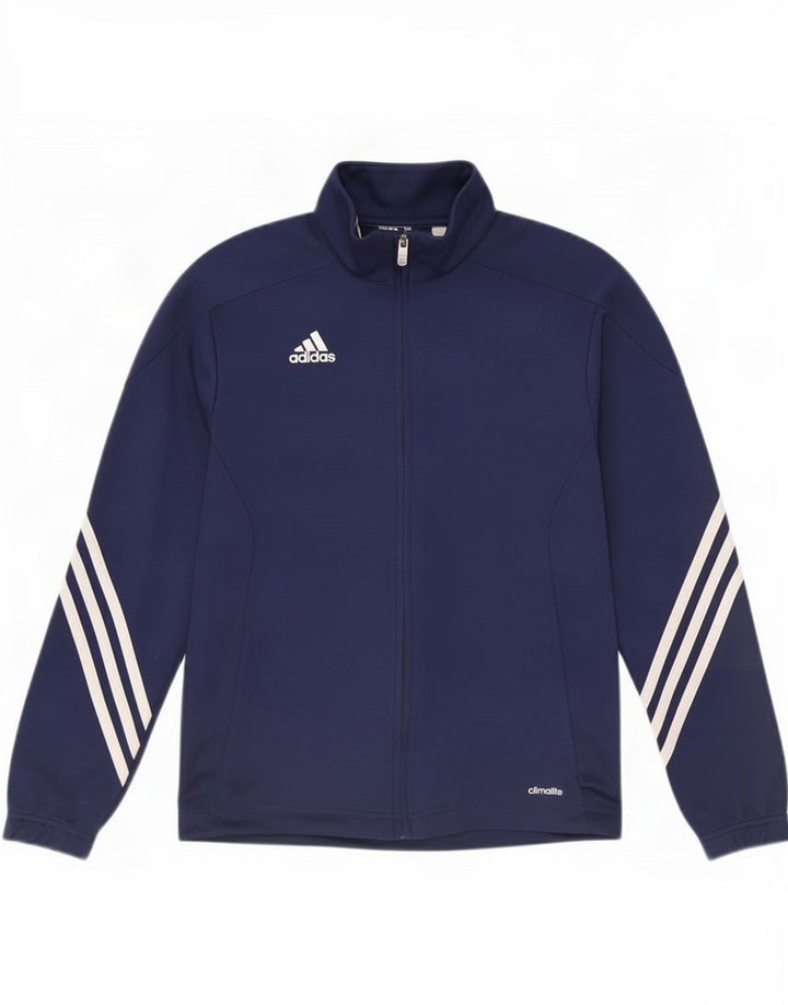 Veste de survêtement Adidas Garçon Climalite 11-12 ans Bleu Marine Polyester