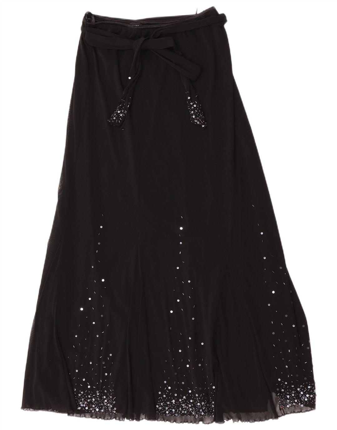 Per Una Jupe longue régulière pour femme UK 12 Medium W28 Noir Polyamide