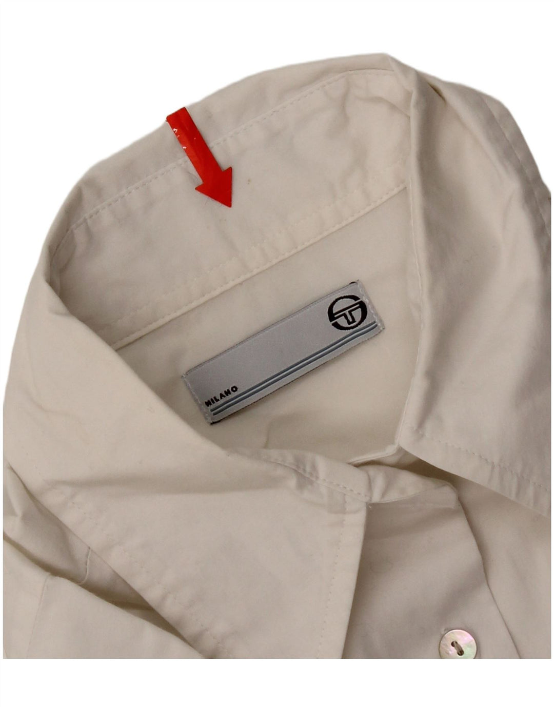 Sergio Tacchini Chemise Femme UK 14 Grand Coton Blanc