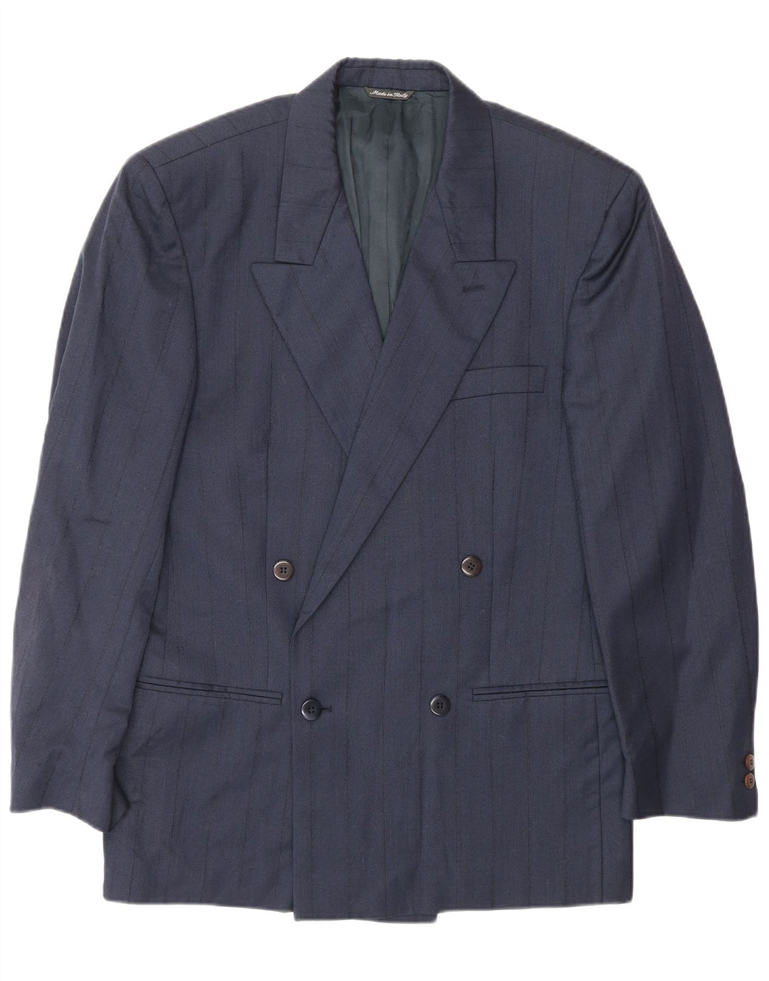 GIANNI VERSACE Costume 2 pièces pour homme UK 40 Large W30 L30 Bleu marine classique