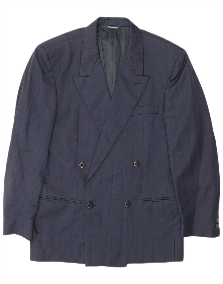 GIANNI VERSACE Costume 2 pièces pour homme UK 40 Large W30 L30 Bleu marine classique