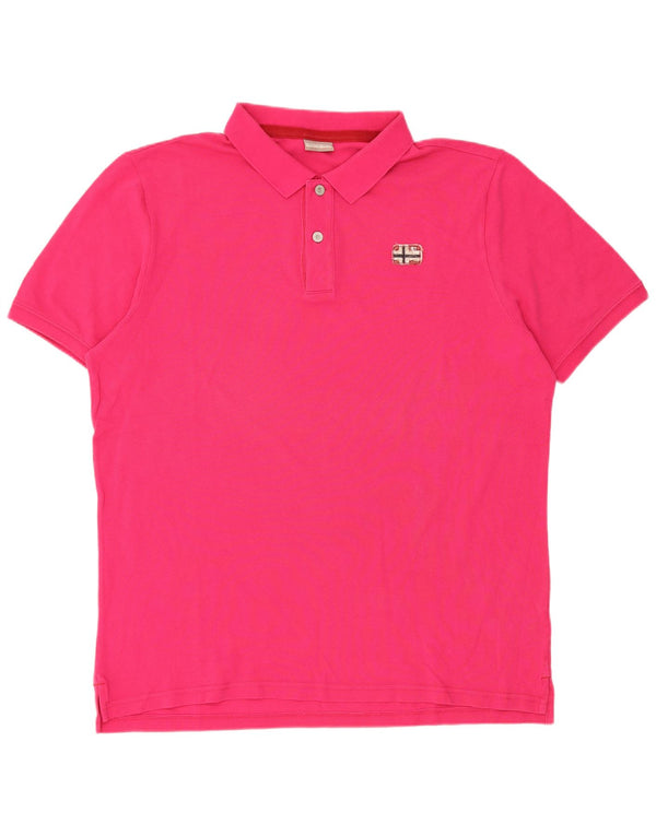 Napapijri Polo Homme 2XL Rose Coton