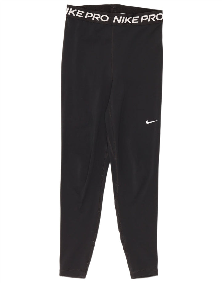 Legging Nike Dri Fit Crop Graphic pour femme UK 8 Small Noir Polyester