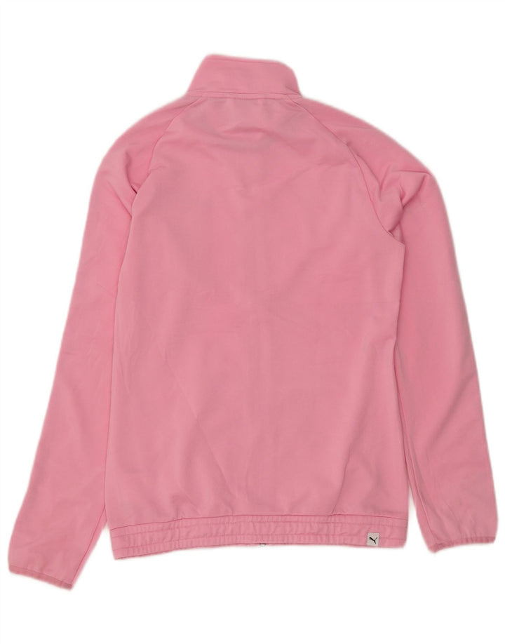 PUMA Veste de survêtement pour fille 13-14 ans Rose Colorblock Polyester