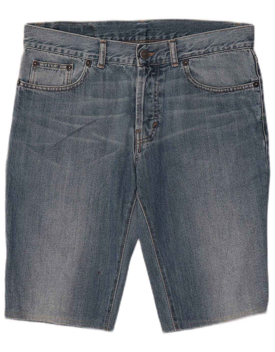 Benetton Short En Jean W33 Bleu Moyen Homme