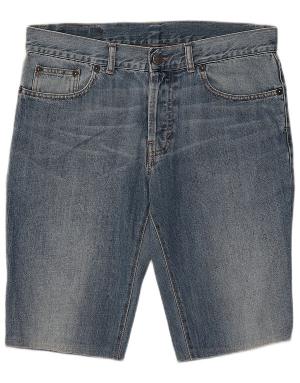Benetton Short En Jean W33 Bleu Moyen Homme