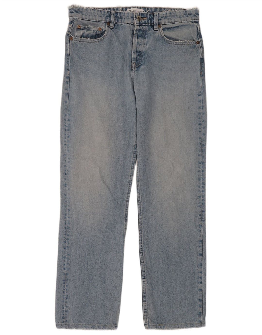 Zara Jean droit femme EU 40 Medium W30 L30 Bleu