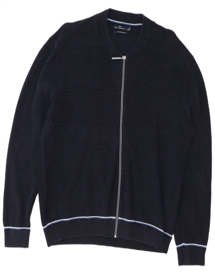 Blue Harbor Pull Cardigan Homme XL Coton Marine