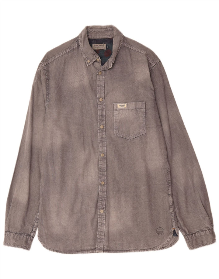 Jack & Jones Chemise Homme Gris Moyen Coton