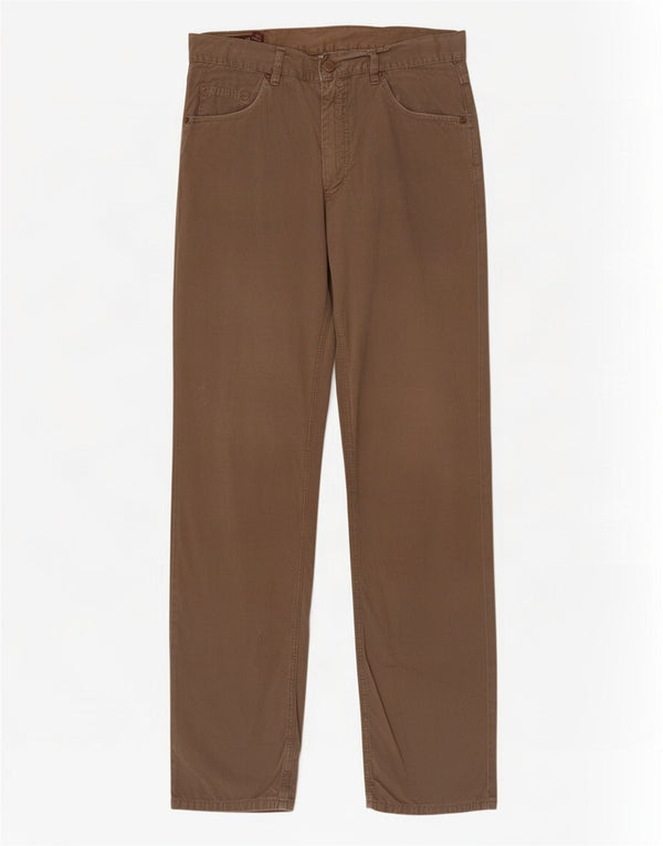 Marlboro Classics Pantalon décontracté droit pour homme W34 L34 Marron