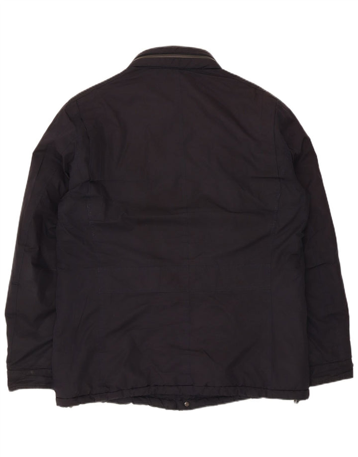 Massimo Dutti Manteau coupe-vent à capuche pour homme UK 40 Large Bleu marine