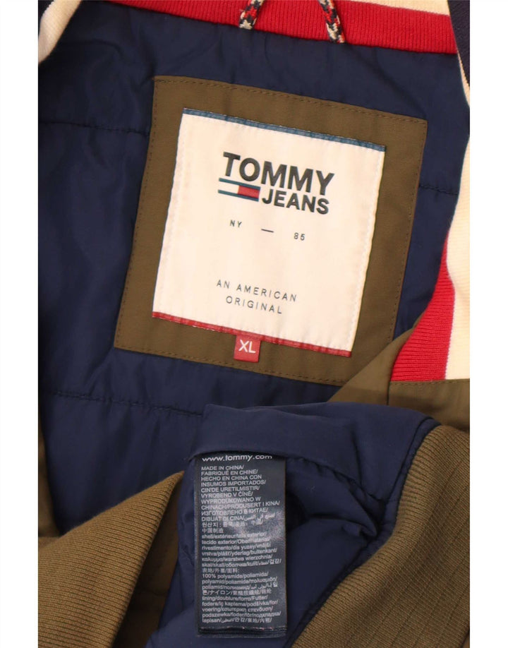 Tommy Hilfiger Veste Bomber Homme UK 42 XL Kaki Polyamide