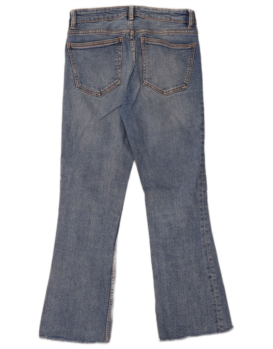 Zara Jean évasé pour femme EU 38 Small W28 L25 Bleu Coton