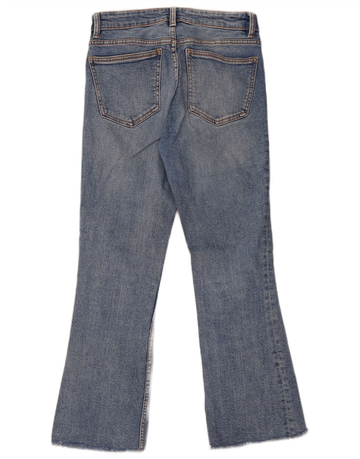 Zara Jean évasé pour femme EU 38 Small W28 L25 Bleu Coton