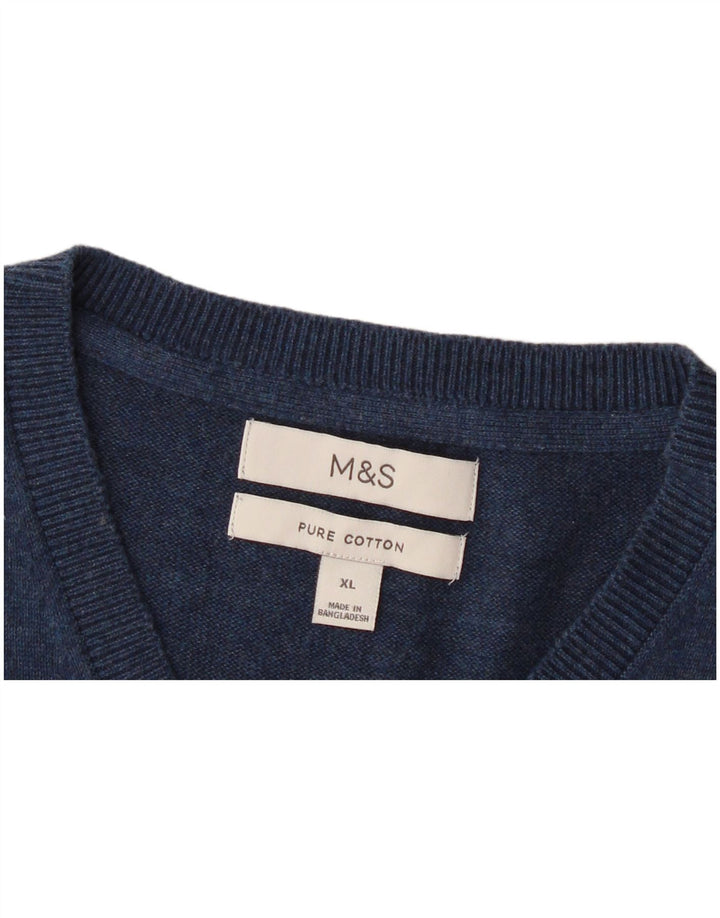 Marks & Spencer Débardeur Homme XL Bleu Marine Coton