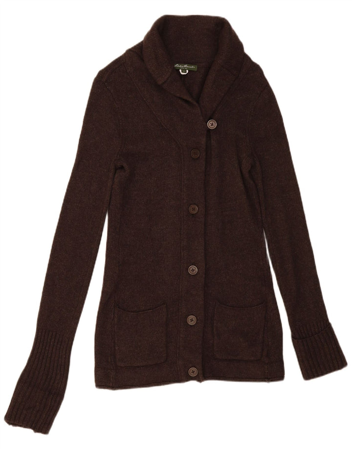 Eddie Bauer Cardigan pour femme UK 12 Angora marron moyen