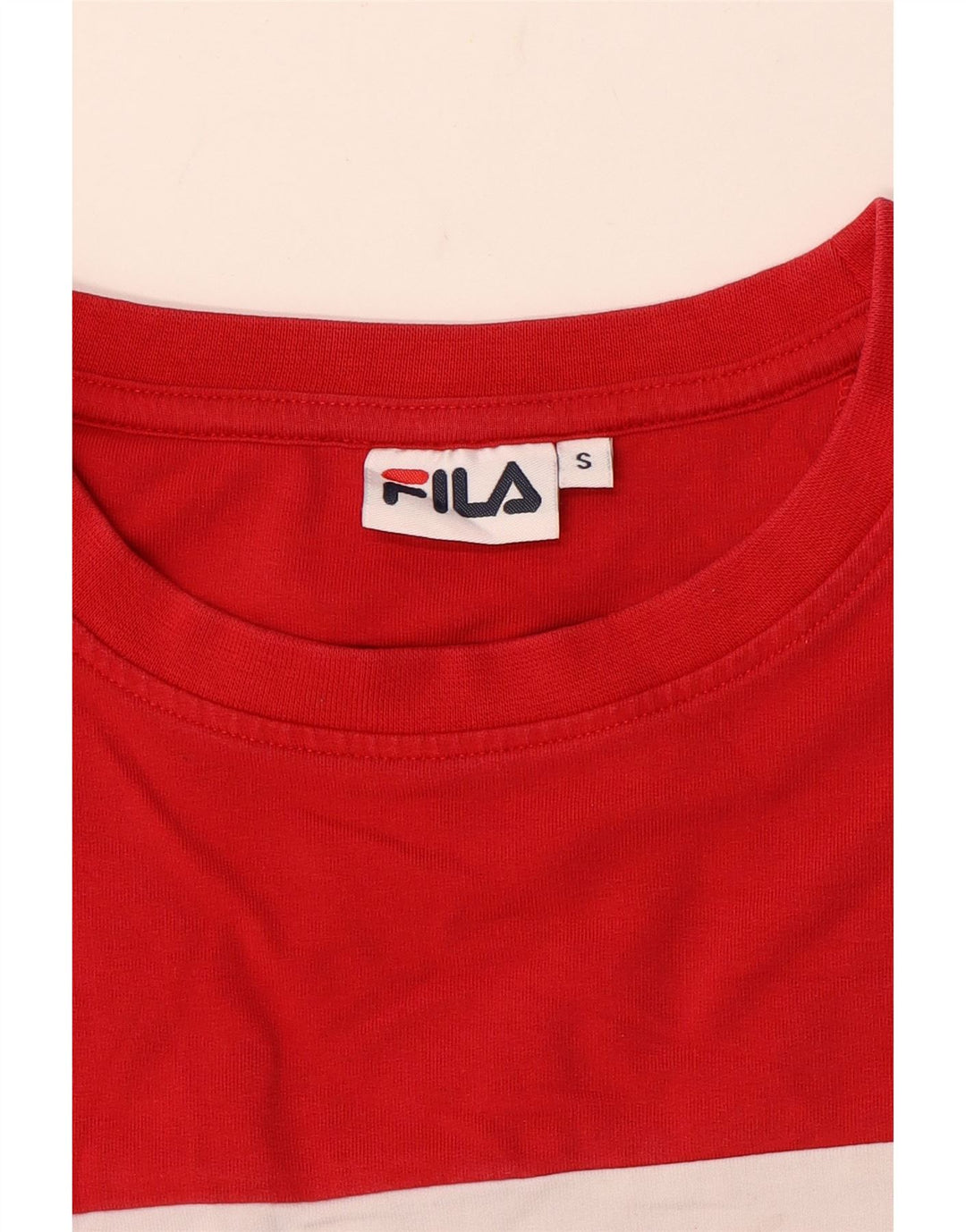 Fila Sweat-shirt graphique pour femme UK 10 Small Rouge Colourblock
