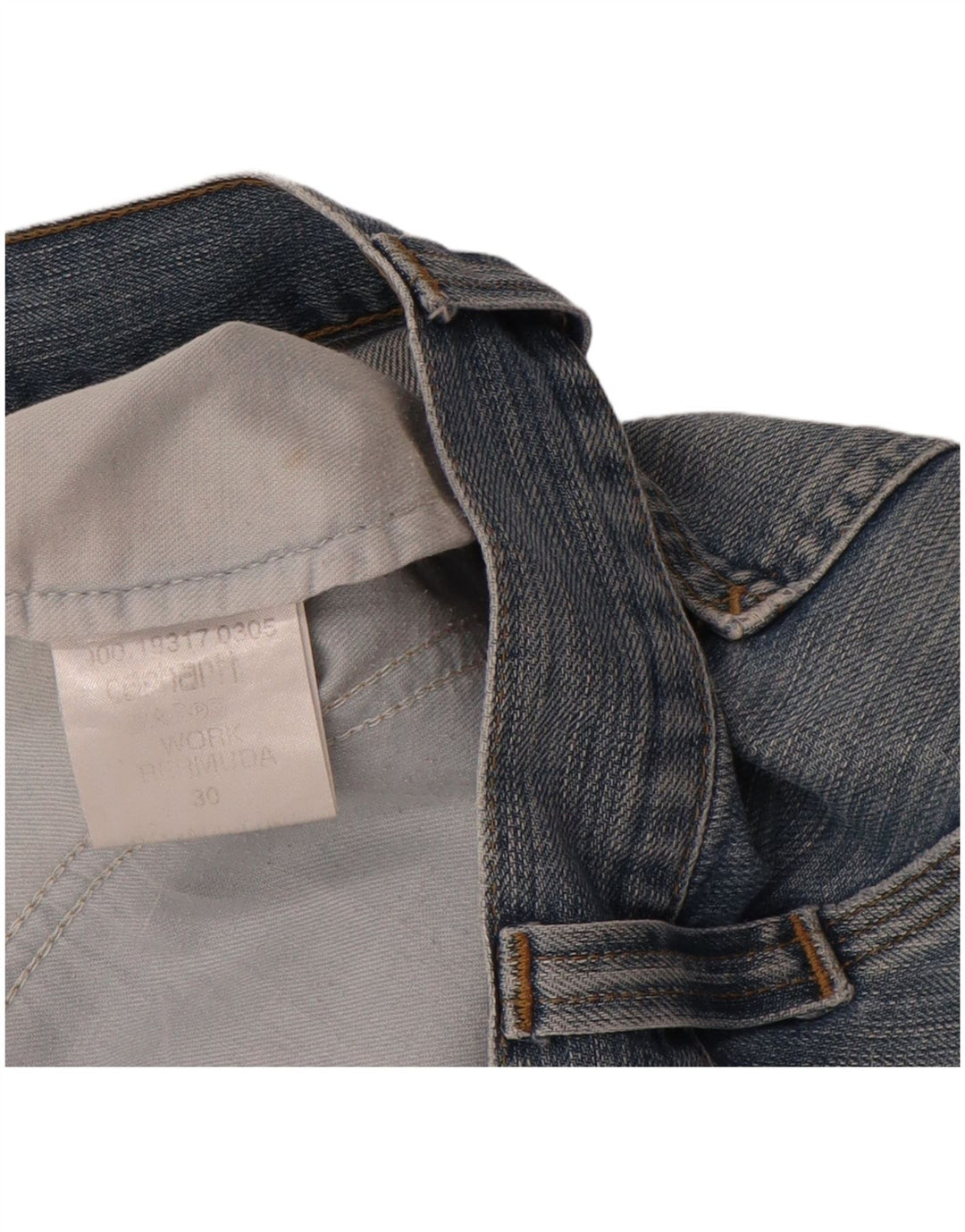 CARHARTT Bermuda Denim Homme W30 Bleu Moyen Coton