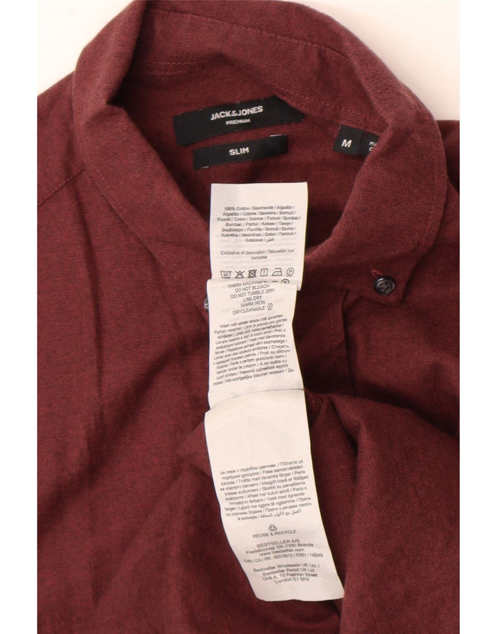 Jack & Jones Chemise Slim Fit Homme Coton Bordeaux Moyen