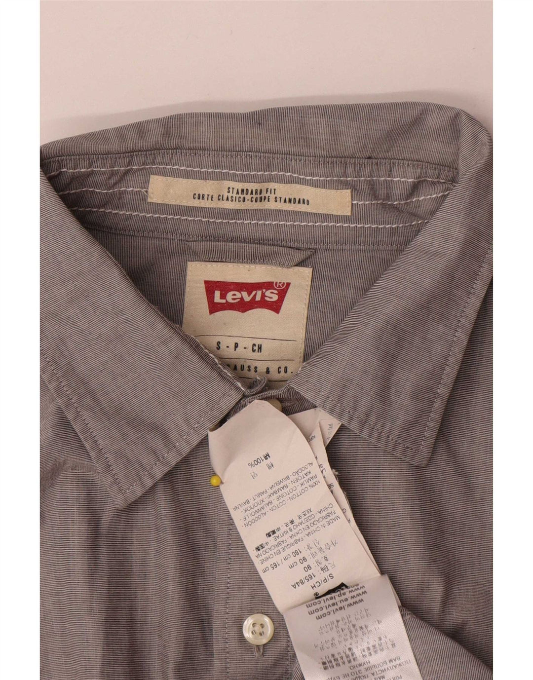 Levi's Chemise Standard Fit Petit Homme Gris Coton
