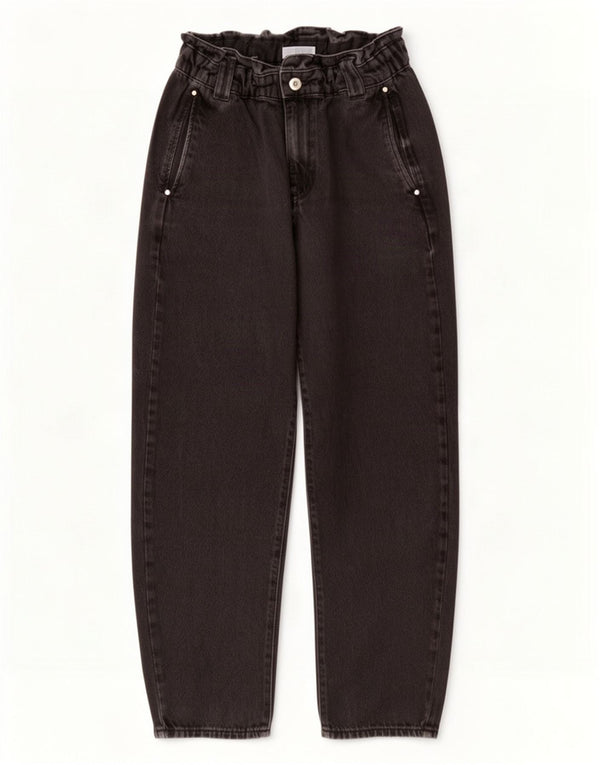 Zara Jean court taille haute pour femme EU 38 Small W28 L25 Noir