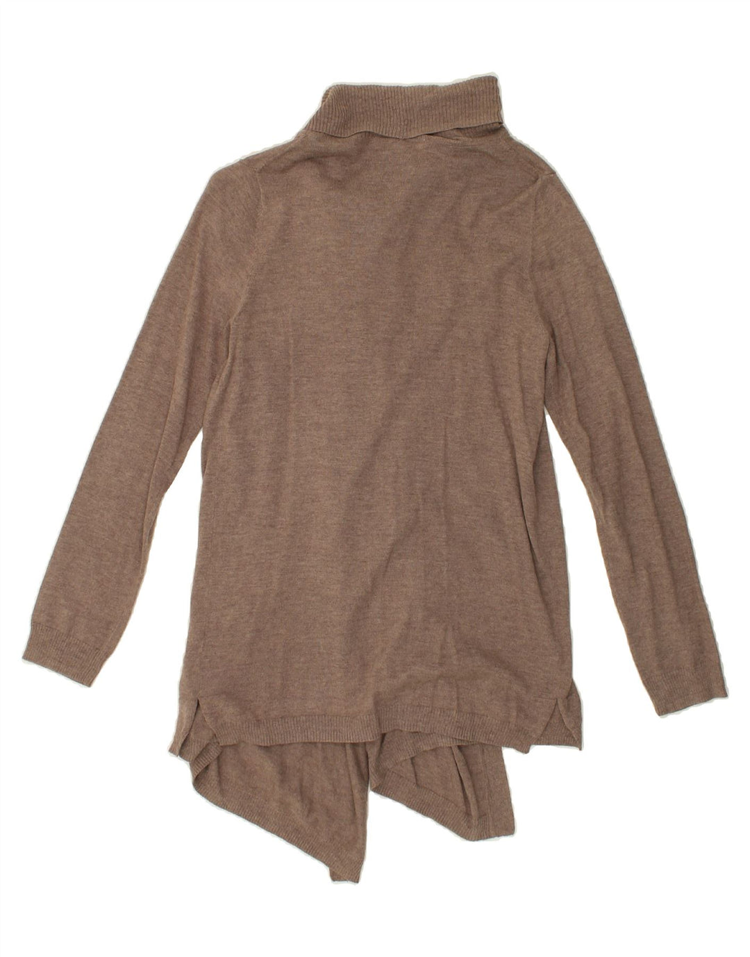 BODEN Womens Asymmetric Cardigan Sweater UK 14 Medium Brown Cotton Vintage Boden and Second-Hand Boden from Messina Hembry 