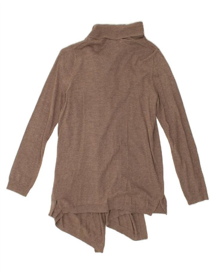 BODEN Womens Asymmetric Cardigan Sweater UK 14 Medium Brown Cotton Vintage Boden and Second-Hand Boden from Messina Hembry 